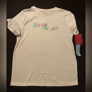 Wondershop White Tee with 'Sleigh What?' Print